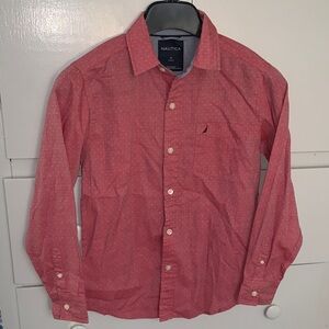 Nautica Pink-Red Micro Dot Button-Down Shirt